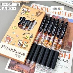 Rilakumma Black Pen Set